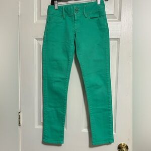 Lilly Pulitzer South Ocean High Rise Skinny Jeans Agate Green Sz 00